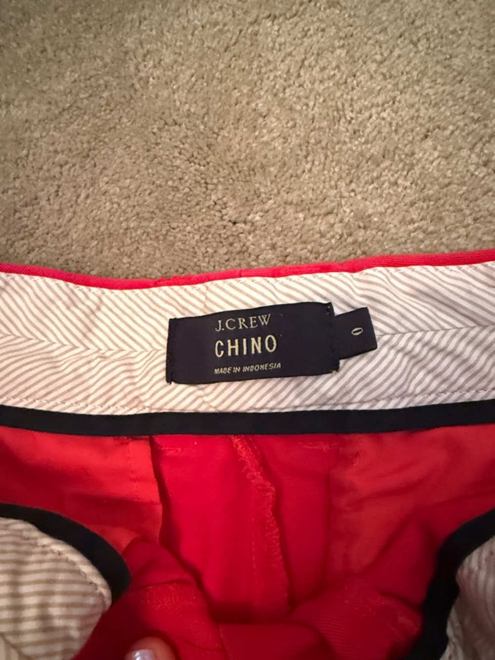 J. Crew Red Cotton Mid-Rise Bermuda Shorts - Picture 2 of 8
